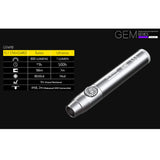 Nitecore GEM10 800 lm Gemstone Identification Flashlight, Black