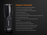 FENIX TK35 UE 2018 Edition 3200 Lumen LED USB rechargeable Tactical Flashlight, traffic wand/w 2 X Fenix rechargeable batteries EdisonBright battery carry case bundle