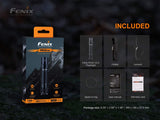 Fenix Bundle PD32 V2 1200 Lumen LED Tactical Flashlight, USB Rechargeable ARB-L18-3500U Li-ion Battery and EdisonBright BBX3 Battery case