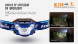 Fenix HL26R 450 Lumen USB rechargeable CREE LED running/jogging sweatband Headlamp with EdisonBright USB charging cable bundle