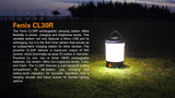 Fenix CL30R 650 lumen USB rechargeable camping lantern / work light (Black body) , 3 X 18650 rechargeable batteries with Two back-up use EdisonBright CR123A Lithium Batteries