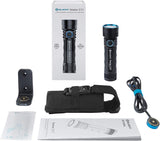 Olight Seeker 2 Pro USB Rechargeable 3200 Lumen LED Flashlight with Charging bracket, Olight Rechargeable Battery, and EdisonBright BBX4 cable carry case