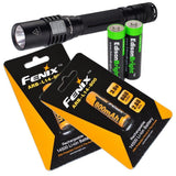 Fenix E25UE 2015 Ultimate Edition 1000 Lumen CREE XP-L V5 LED Flashlight with 2X ARB-L14 type 14500 rechargeable li-ion batteries and 2 X EdisonBright AA Alkaline batteries