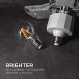 2 Pack NEBO High Bright 6000 Lumen Extremely Bright Adjustable 3 LED Heads ETL Certified Garage Light with EdisonBright USB Powered Reading Light Bundle