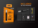 Fenix LD02 V2.0 70 lumen neutral white/UV pen-type LED flashlight bundle with AAA EdisonBright battery