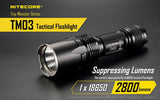 EdisonBright Nitecore TM03 2800 Lumen CREE LED Tiny Monster Flashlight/Searchlight, 18650 rechargeabe battery with USB reading light bundle