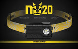 Nitecore NU20 360 Lumen USB rechargeable compact LED headlamp/worklight and EdisonBright brand USB charging cable bundle