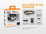 Fenix HL18R USB rechargeable 400 lumen LED headlamp with EdisonBright USB charging cable