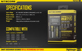 Nitecore D2  2 battery smart Charger with LCD display, intelligent ultra-compatible digicharger