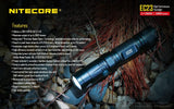 Nitecore EC23 1800 Lumens High Performance LED Flashlight and EdisonBright BBX3 Battery carry case