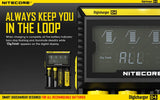 Nitecore D4 smart battery Charger with LCD display For Li-ion, IMR, LiFePO4 26650 22650 18650 17670 18490 17500 18350 16340 RCR123 14500 10440 Ni-MH And Ni-Cd AA AAA AAAA C Rechargeable Batteries with 4 x EdisonBright Ni-MH rechargeable AA batteries