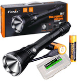 Fenix TK47 1300 Lumen 2300 feet beam LED Flashlight with 2 X Fenix USB rechargeable 18650 Li-ion batteries and EdisonBright BBX3 battery case.