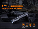 Fenix Bundle PD32 V2 1200 Lumen LED Tactical Flashlight, USB Rechargeable ARB-L18-3500U Li-ion Battery and EdisonBright BBX3 Battery case