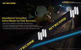 Nitecore UT32 1100 Lumen LED Lightweight Cool White/Warm White Headlamp with EdisonBright battery carry case bundle