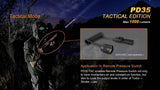 Fenix Bundle PD35 TAC 1000 Lumen 2018 CREE LED Tactical Flashlight USB Rechargeable 18650 ARB-L18-3500U Li-ion Battery and EdisonBright BBX3 Battery case