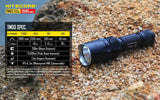 EdisonBright Nitecore TM03 2800 Lumen CREE LED Tiny Monster Flashlight/Searchlight, 18650 rechargeabe battery with USB reading light bundle