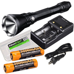 EdisonBright Bundle: Fenix TK47 1300 Lumen 2300 feet beam LED Flashlight with 2 X Fenix rechargeable 3500mAh 18650 Li-ion batteries, ARE-C1+ charger and BBX3 battery case