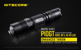 Nitecore P10GT 900 Lumen high intensity CREE LED 312 Yards specialized tactical duty Strobe Ready compact flashlight with 2X EdisonBright CR123A Lithium Batteries