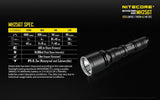 Nitecore MH25GT CREE LED 1000 Lumen USB Rechargeable Flashlight, 18650 rechargeable Li-ion battery, USB charging cable and Holster with 2 X EdisonBright CR123A lithium Batteries