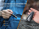 Fenix E09R 600 Lumen USB-C Rechargeable Compact EDC Keychain Flashlight with EdisonBright Charging Cable Carrying case