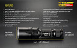 EdisonBright Nitecore TM03 2800 Lumen CREE LED Tiny Monster Flashlight/Searchlight, 18650 rechargeabe battery with USB reading light bundle