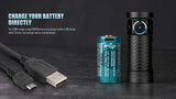 Olight S1 Mini Ultra Compact 600 Lumens Rechargeable LED Flashlight with EdisonBright USB charging cable