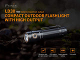 Fenix LD30 1600 Lumen LED tactical Flashlight, 2 X 3500mAh rechargeable battery with EdisonBright battery carry case bundle