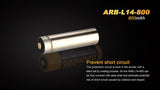 Fenix ARB-L14-800 Li-ion Micro USB rechargeable 800mAh high capacity 3.6 volt 14500 AA alternative battery