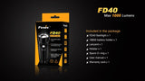 Fenix FD40 CREE LED 1000 lumens variable focus flashlight multi batteries type compatible