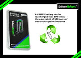 4 Pack Brand New EdisonBright EBR65 16340 (RCR123A) rechargeable Li-ion batteries