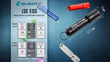 Olight i3E RED body color 90 Lumen extremely compact LED flashlight for keychain AAA i3s Phillps
