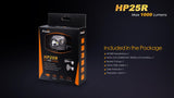 Fenix HP25R 1000 Lumen USB rechargeable CREE XM-L2 U2 LED Headlamp, Fenix 18650 rechargeable Li-ion battery