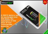 Brand New EdisonBright EBR70 700mAh Li-ion rechargeable RCR123A (16340)