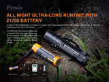 Fenix E35 V3.0 3000 Lumen LED Flashlight with 5000mAh Rechargeable Battery and UL Certified EdisonBright USB-C Charger Bundle