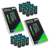 20 Pack Genuine EdisonBright 16340 RCR123A 650mAh rechargeable Li-ion batteries