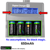 2 Pack Brand New EdisonBright EBR65 16340 (RCR123A) rechargeable Li-ion batteries