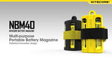 Nitecore Multi-Purpose Portable Battery Magazine NBM40 Black body color  secure Carry for Delicate Items