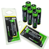 New 8 Pack Genuine individually packed EdisonBright EBR26 2600mAh 18650 Li-ion 3.7v rechargeable protected batteries
