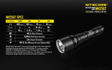 Nitecore MH25GT CREE LED 1000 Lumen USB Rechargeable Flashlight, 18650 rechargeable Li-ion battery, USB charging cable and Holster