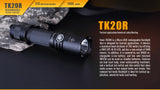 FENIX TK20R USB Rechargeable 1000 Lumen Cree LED tactical Flashlight with battery
