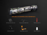 EdisonBright Fenix PD35 TAC 1000 Lumen CREE XP-L LED Tactical Flashlight with BBX3 Battery Carry case Bundle