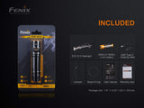 Fenix E35 V3.0 3000 Lumen LED Flashlight with 5000mAh Rechargeable Battery and UL Certified EdisonBright USB-C Charger Bundle