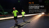 Fenix HL15 200 Lumen light weight CREE LED Headlamp (Black color body)