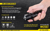 Nitecore Multitask Hybrid MH20GT USB Rechargeable Palm-Sized Spotlight  CREE XP-L HI V3 LED 1000 Lumens  Uses 1 x 18650 or 2 x CR123As batteries