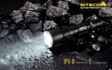 Nitecore Multitask Hybrid MH27UV USB Rechargeable 1000 lumens LED Flashlight w/ Red, Blue, and UltraViolet Light uses 1x 18650 or 2x CR123A batteries.