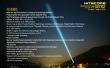Nitecore SRT7GT 1000 Lumen CREE LED White Red Green Blue, UV Flashlight