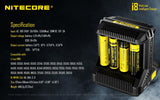 New Nitecore i8 smart batteries charger with 8 independent channels & PowerBank compatible