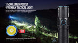 Olight M2R 1500 lumen USB Rechargeable  LED Tactical Flashlight Neutral White