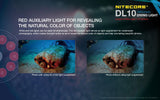 Nitecore DL10 1000 Lumens White, Red Light LED Scuba Diving underwater-sport Flashlight
