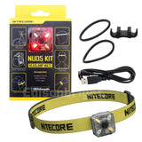 New Nitecore NU05 35 Lumens LED Headlamp Mate cautionary RED / White light flasher